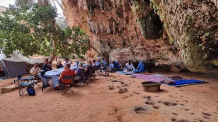 pranzo gruppo in mauritania
